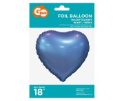 Balon foliowy Serce matowe barwinek 18" na hel powietrzne