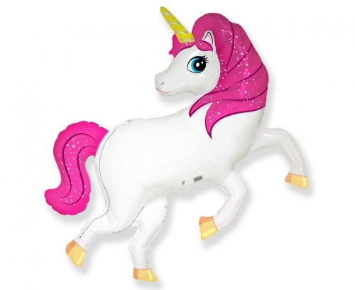 Balon foliowy 14 cali FX - Jednorożec różowy 38cm