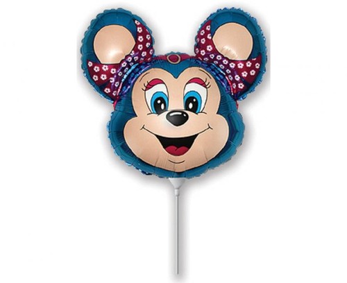 Balon foliowy 14" FX - Babsy Mouse niebieska 28cm