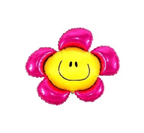 Balon foliowy 14" FX - Kwiatek różowy