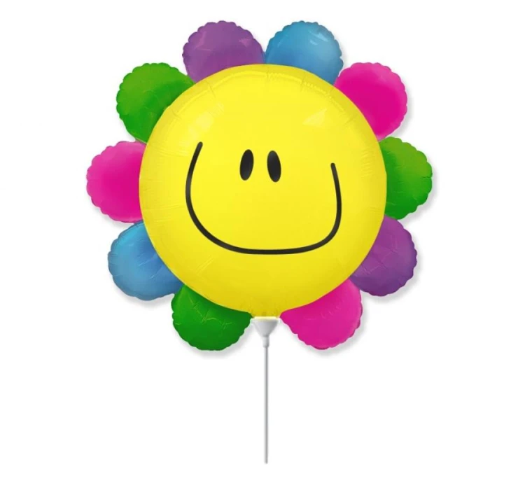 Balon foliowy 14" FX - Kwiatek tęczowy