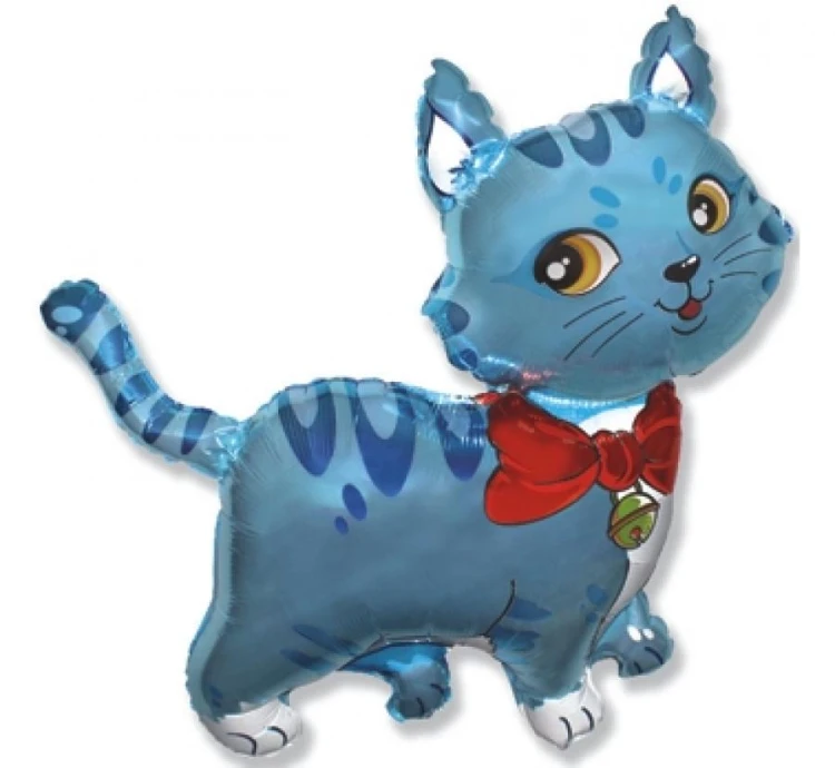 Balon foliowy 14" FX - Kotek niebieski