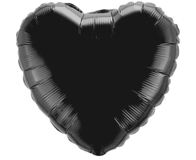 Balon foliowy 18" FX - Serce czarne 46cm serduszko