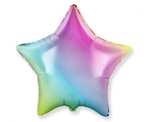 Balon foliowy 18" FX - Gwiazda gradient pastelowy Gwiazdka 47cm