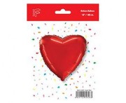 Balon foliowy 18" FX - Serce czerwone pakowany 46cm serduszko