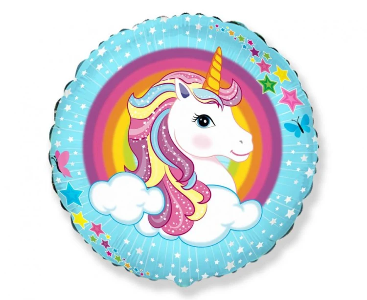 Balon foliowy 18" FX - Jednorożec 48cm Urodziny