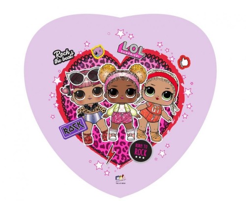 Balon foliowy 18" FX - LOL: Rock 48cm serce serduszko