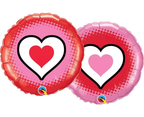 Balon foliowy 18" QL CIR - Only Hearts serca serduszka