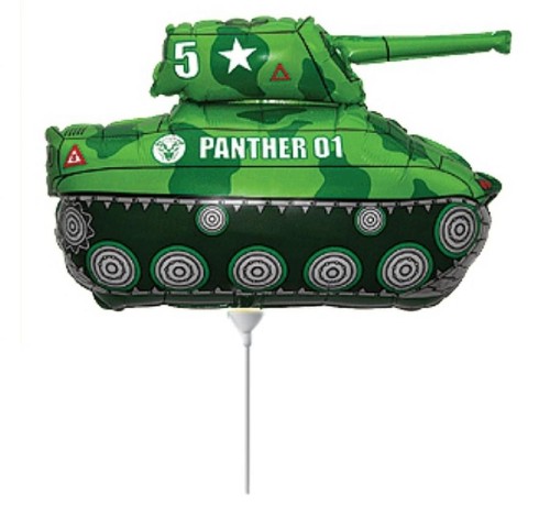 Balon foliowy 14" FX - Czołg zielony