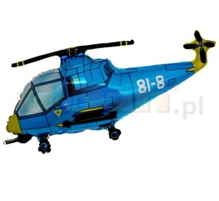 Balon foliowy 14" FX - Helikopter niebieski