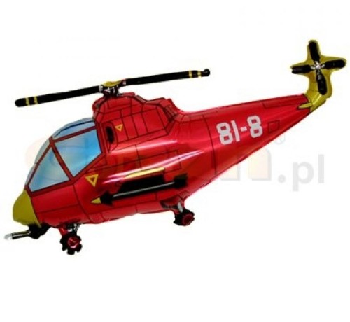 Balon foliowy 14" FX - Helikopter czerwony