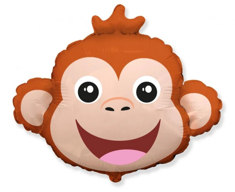 Balon foliowy 14" FX - Małpka (głowa)