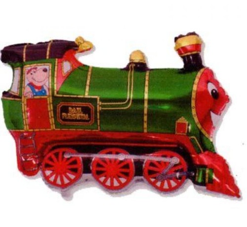 Balon foliowy 14" FX - Pociąg zielony