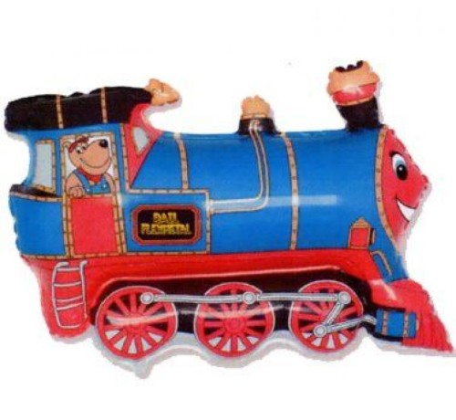 Balon foliowy 14" FX - Pociąg niebieski