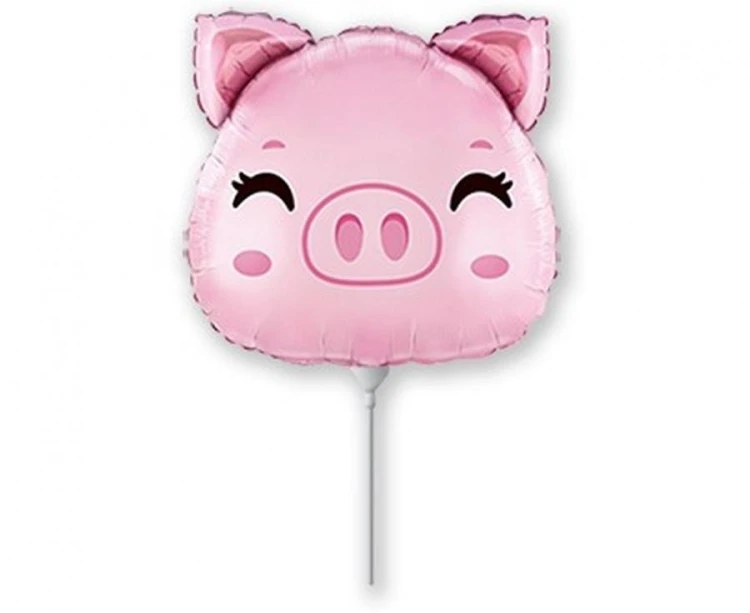 Balon foliowy 14" FX - Świnka (głowa)