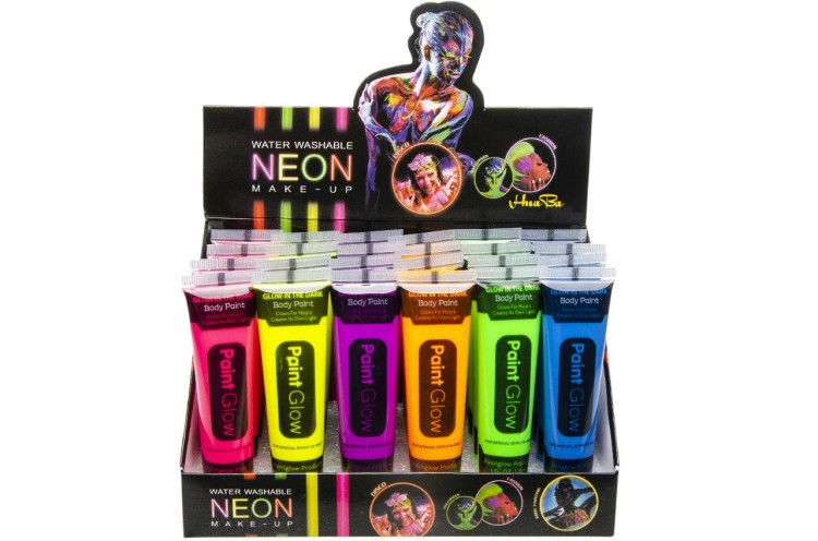 Neonowa Farba do Twarzy – Świeci w Ciemności pod Światłem UV na imprezę  (2).jpg