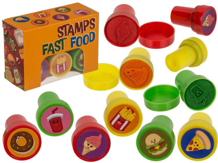 Stemple Fast Food stempelki dla dzieci Pieczątki do prac plastycznych .jpg