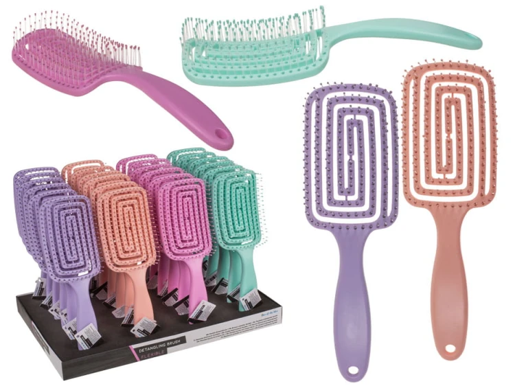 Elastyczna Szczotka do Rozczesywania Włosów mix kolorów 2.jpg