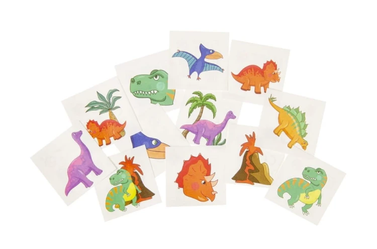 Zestaw 12 Tatuaży z Dinozaurami - Prehistoryczny Świat wodne dla dzieci (2).jpg