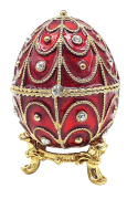 Ekskluzywna Mała Szkatułka Jajo Fabergé z Kryształkami  (2).jpg
