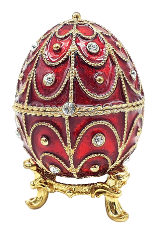Ekskluzywna Mała Szkatułka Jajo Fabergé z Kryształkami  (2).jpg