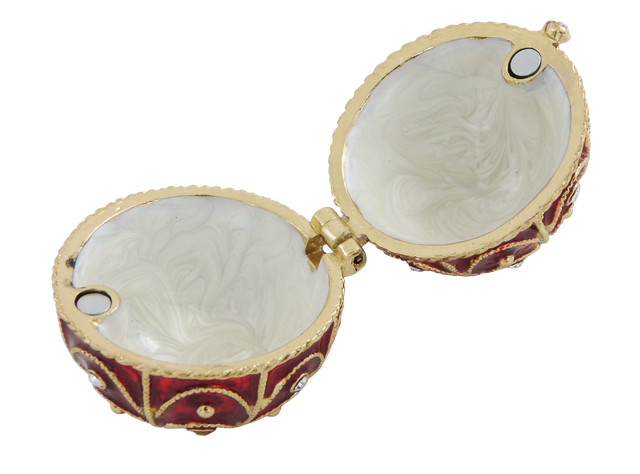 Ekskluzywna Mała Szkatułka Jajo Fabergé z Kryształkami  (3).jpg