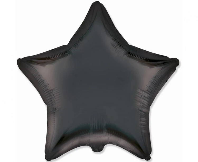 Balon foliowy Gwiazda Gwiazdka czarny satynowy 18"