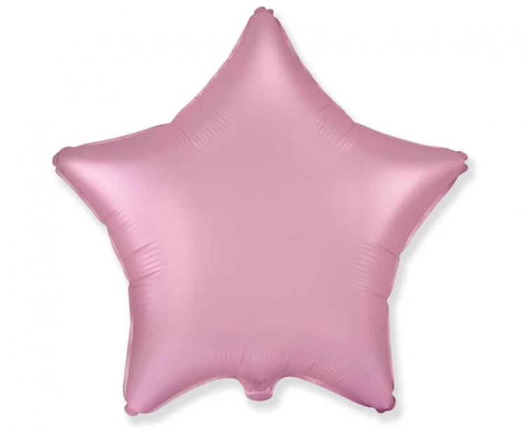 Balon foliowy Gwiazda Gwiazdka satynowy pastel jasnoróżowy 18"