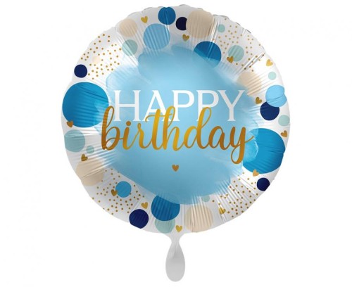Balon Foliowy Lucky Birthday S40,45 cm zapakowany