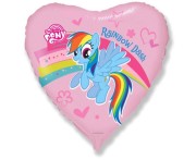 Balon foliowy My Little Pony serce Pony z tęczą serduszko 18"