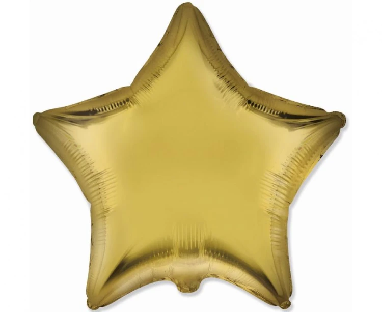Balon foliowy Gwiazda Gwiazdka złoty satynowy cytrusowy 18"