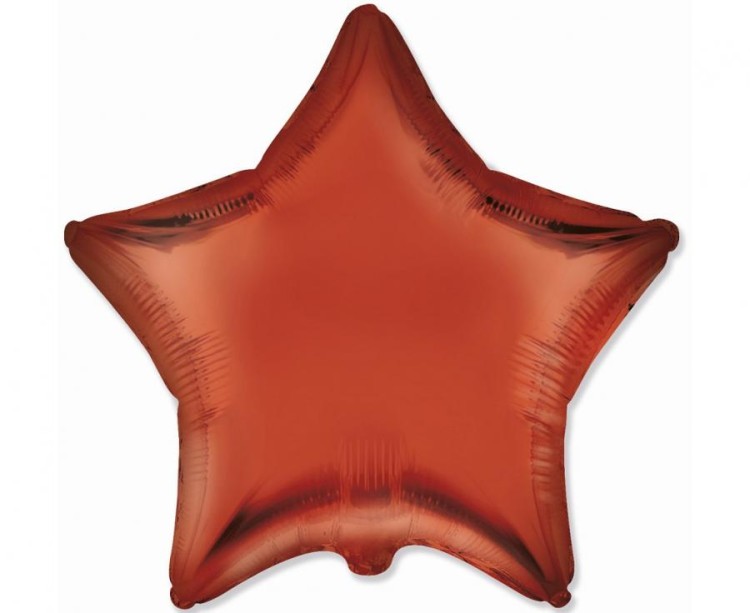 Balon foliowy Gwiazda Gwiazdka satynowy pomarańczowy 18"