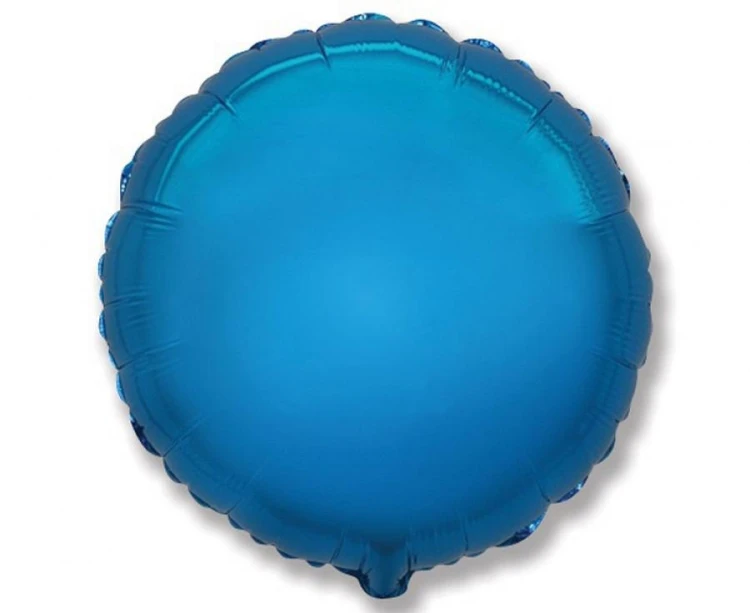 Balon foliowy Okrągły niebieski na hel 18" luzem