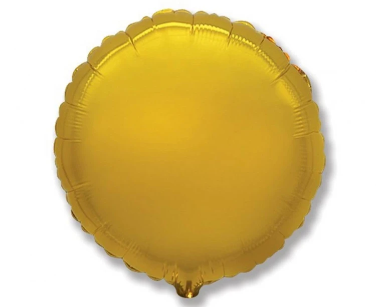 Balon foliowy Okrągły złoty 18" na hel