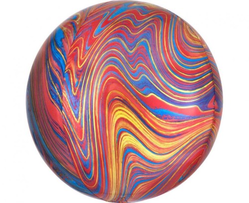 Balon foliowy ORBZ Marblez - kula kolorowa