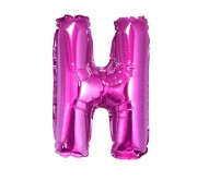 Balon foliowy różowa litera H różowy balon literka 35 cm