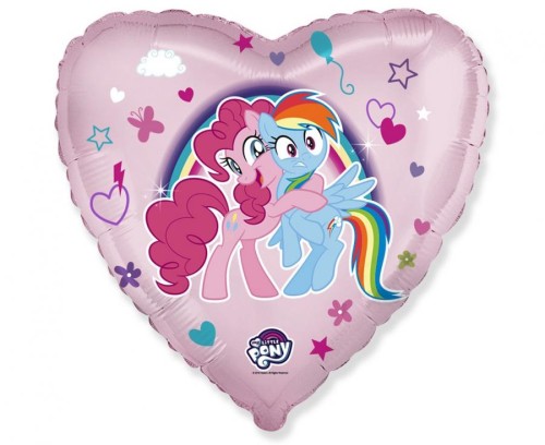 Balon foliowy Serce Kucyki Pony My Little Pony Serce Pinkie Pie Rainbow Dash 18"