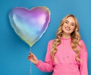 Balon foliowy Serce Serduszko pastel tęczowy gradient 18"