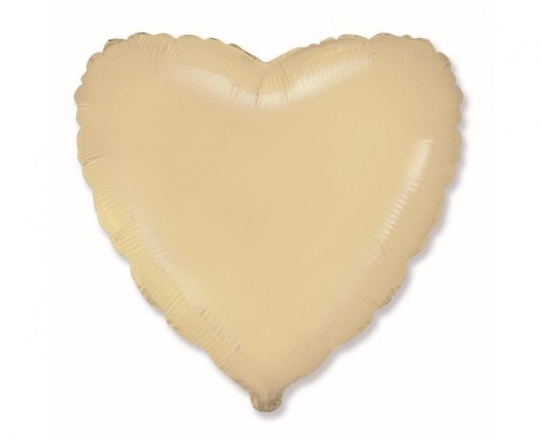 Balon foliowy Serce satynowy pastel kremowy Serduszko 18"
