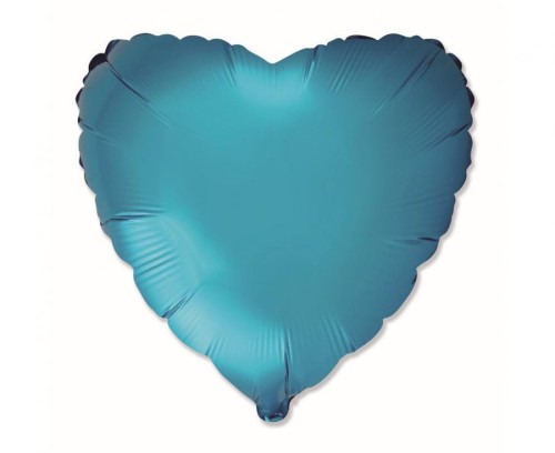 Balon foliowy Serce Serduszko niebieskie satynowy capri 18"