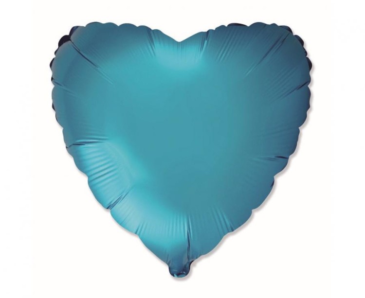 Balon foliowy Serce Serduszko niebieskie satynowy capri 18"