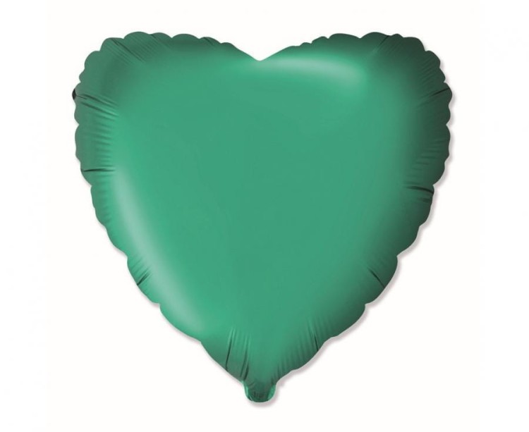 Balon foliowy Serce satynowy zielony Serduszko 18"