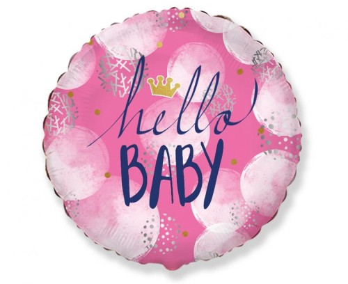 Balon foliowy 18" FX Hello Baby Girl pakowany