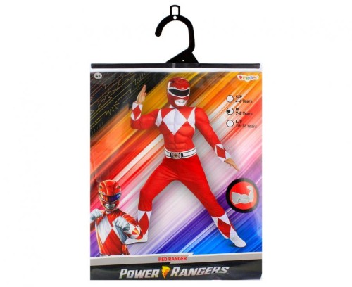 Strój Przebranie Red Ranger Classic Muscle Power Rangers rozm. M (7-8 lat)