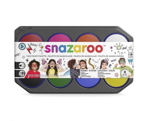 Paleta z farbami do malowania twarzy  8 kolorów po 18 ml Farbki