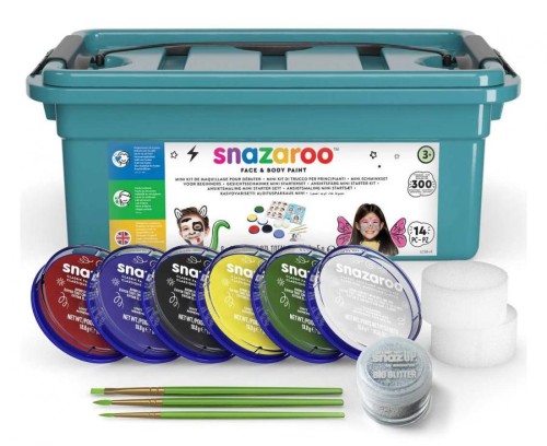 Farby do malowania twarzy Zestaw startowy Mix kolorów Pędzelki