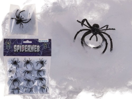 Zestaw pajęczych sieci – Idealne do mrocznych dekoracji na Halloween .jpg