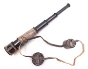 Luneta mosiężna skórzana z paskiem Retro Stara Replika składana  (1).jpg