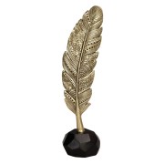 Złota dekoracja Pióro - Elegancja i Styl w Twoim Wnętrzu Figurka .jpg