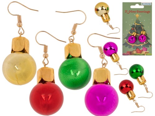 Świąteczne Kolczyki Bombki – Zestaw 2 sztuk na Boże Narodzenie 2.jpg